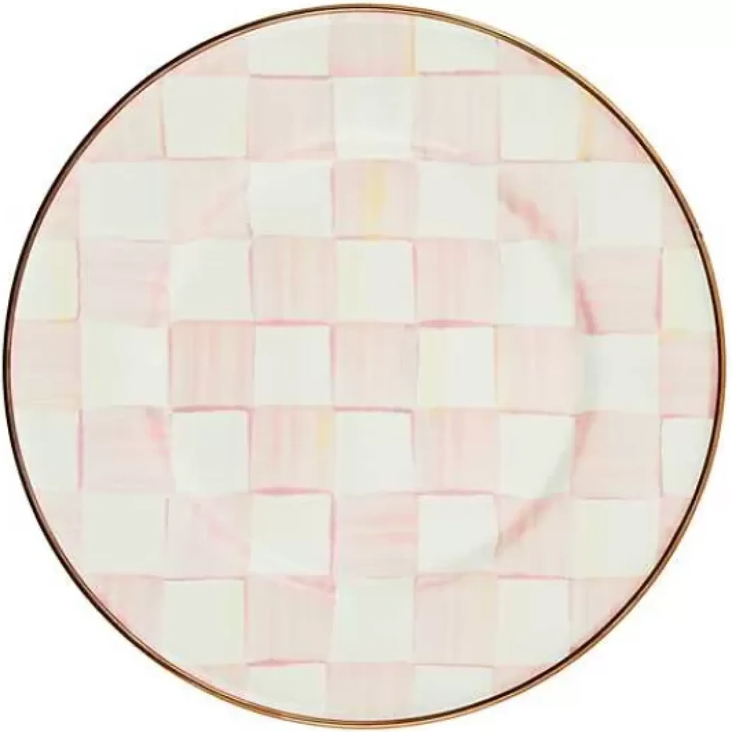 MacKenzie-Childs Rosy Check Salad/Dessert Plate< Easter|Spring