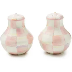 MacKenzie-Childs Rosy Check Salt Pepper Shakers< Fall Entertaining|Table Accessories