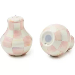 MacKenzie-Childs Rosy Check Salt Pepper Shakers< Fall Entertaining|Table Accessories
