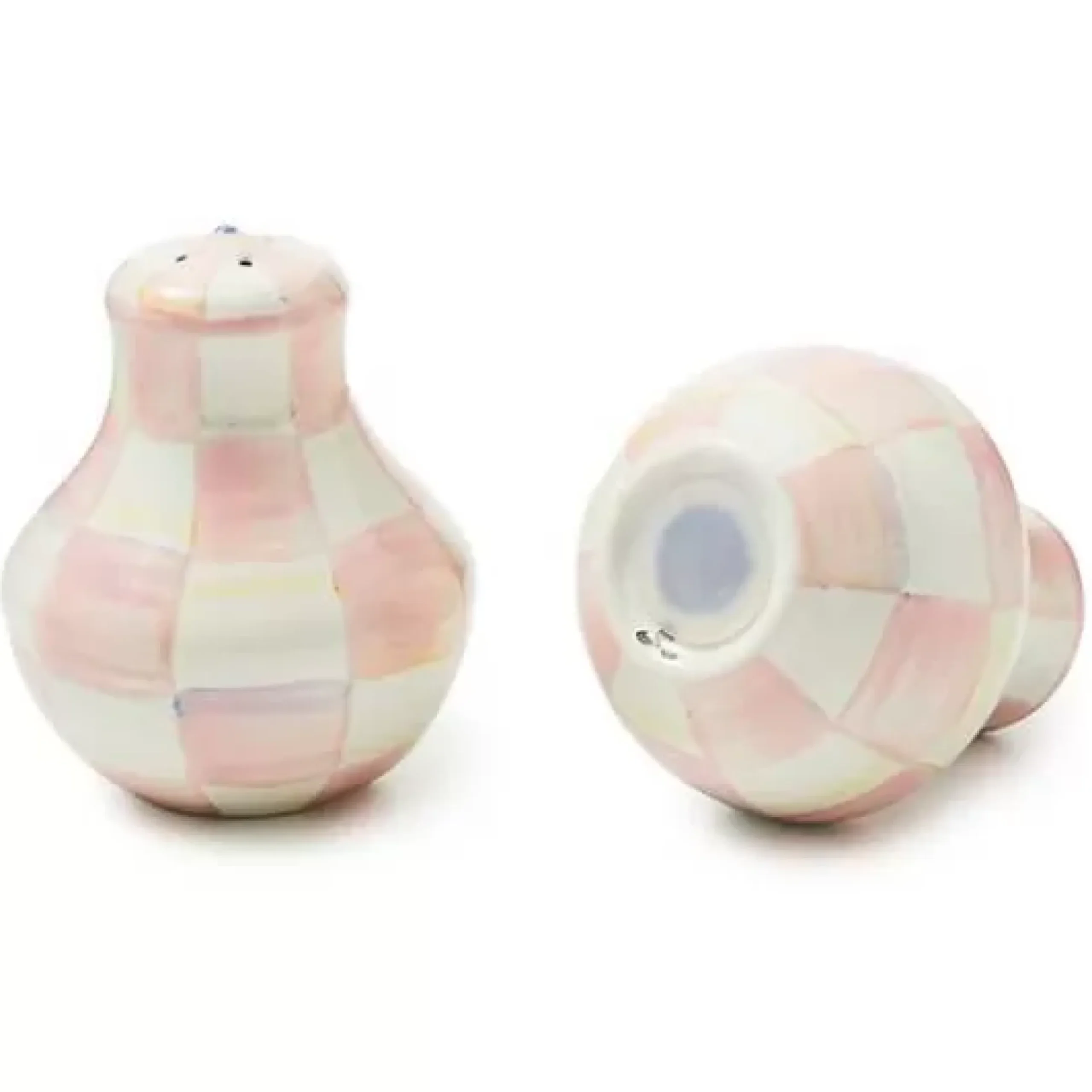 MacKenzie-Childs Rosy Check Salt Pepper Shakers< Fall Entertaining|Table Accessories