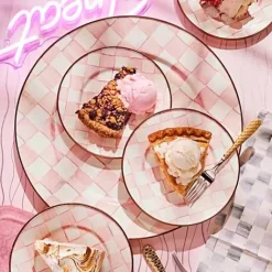 MacKenzie-Childs Rosy Check Serving Platter< Easter|Spring