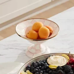 MacKenzie-Childs Rosy Check Small Compote< Fall Entertaining|Serveware
