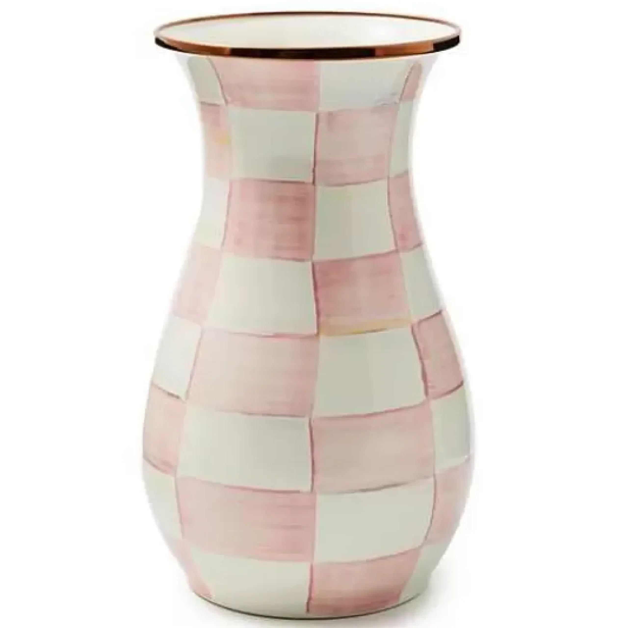 MacKenzie-Childs Rosy Check Tall Vase< Room Accents|Fall Entertaining