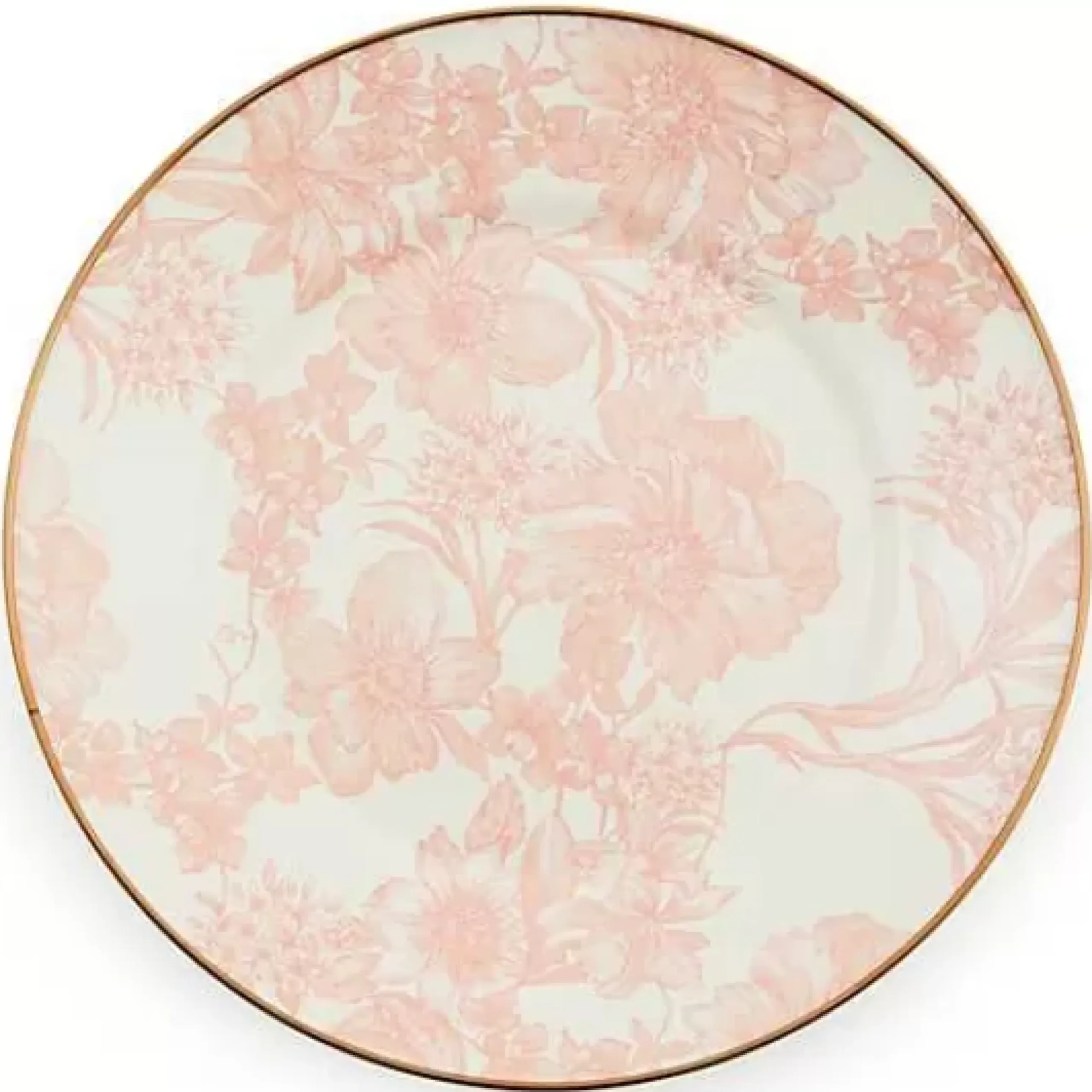 MacKenzie-Childs Rosy English Garden Enamel Dinner Plate< Easter|Spring