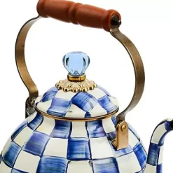 MacKenzie-Childs Royal Check 3 Quart Tea Kettle< Tea Kettles