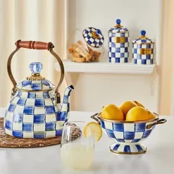 MacKenzie-Childs Royal Check 2 Quart Tea Kettle< The Coffee Shop|Tea Kettles