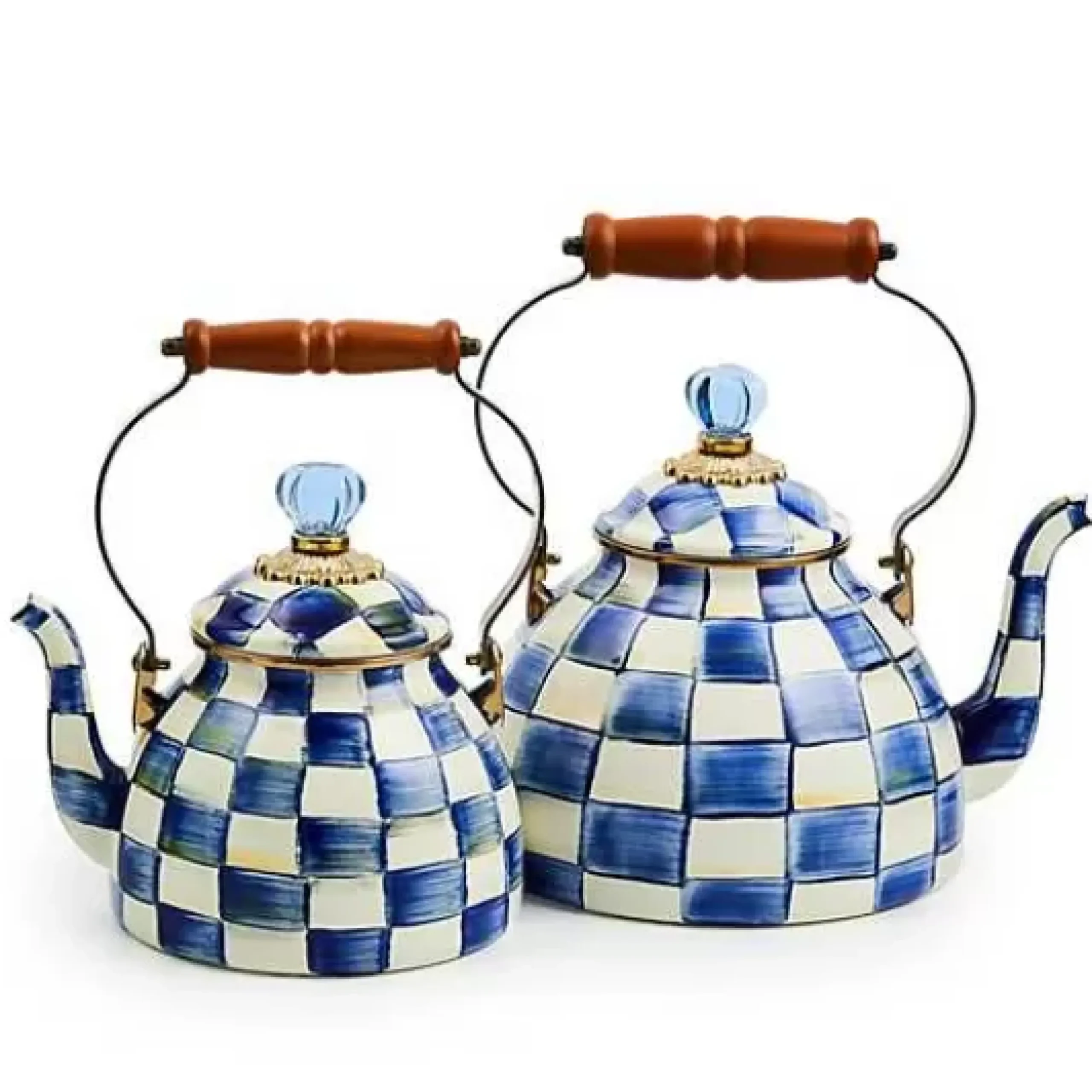 MacKenzie-Childs Royal Check 2 Quart Tea Kettle< The Coffee Shop|Tea Kettles
