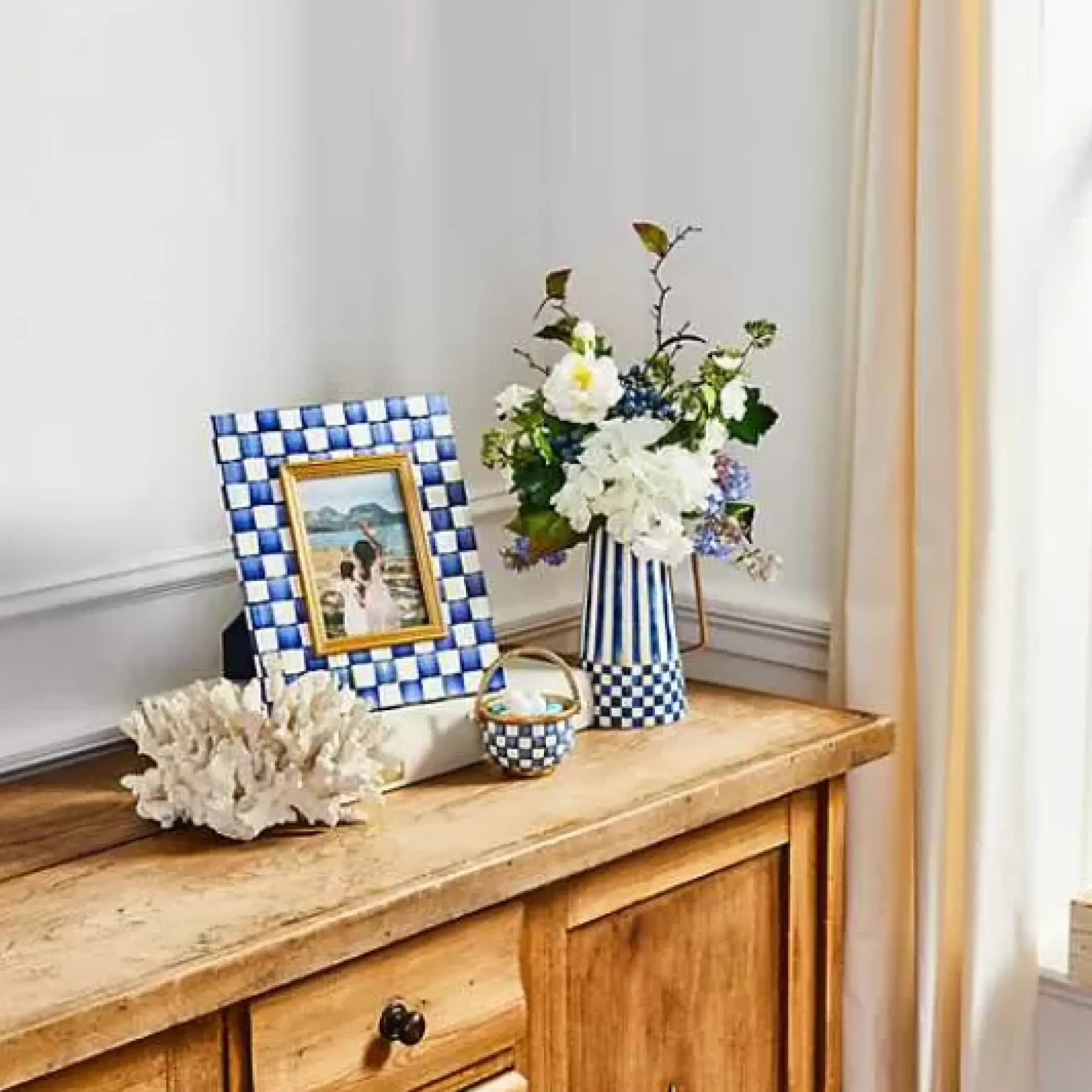 MacKenzie-Childs Royal Check 5 x 7 Frame< Room Accents