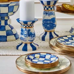 MacKenzie-Childs Royal Check Appetizer Plates, Set of 4< Bar Entertaining|Serveware