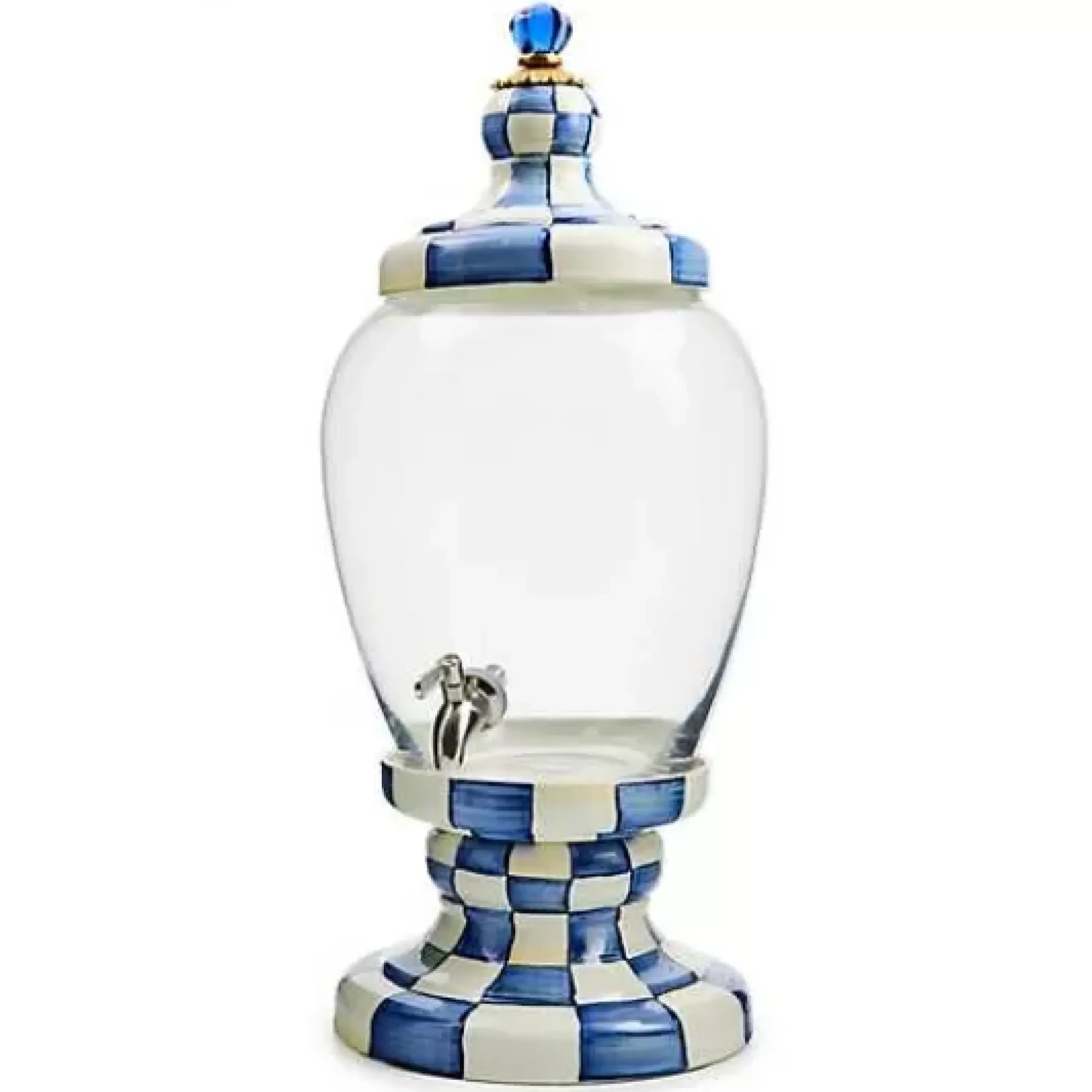 MacKenzie-Childs Royal Check Beverage Hostess< Drinkware|Bar Entertaining