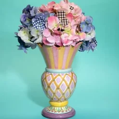 MacKenzie-Childs Royal Check Blue Hydrangea< Spring|Greenery & Florals