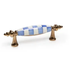 MacKenzie-Childs Royal Check Brass Drawer Pull< Finishing Touches|Room Accents