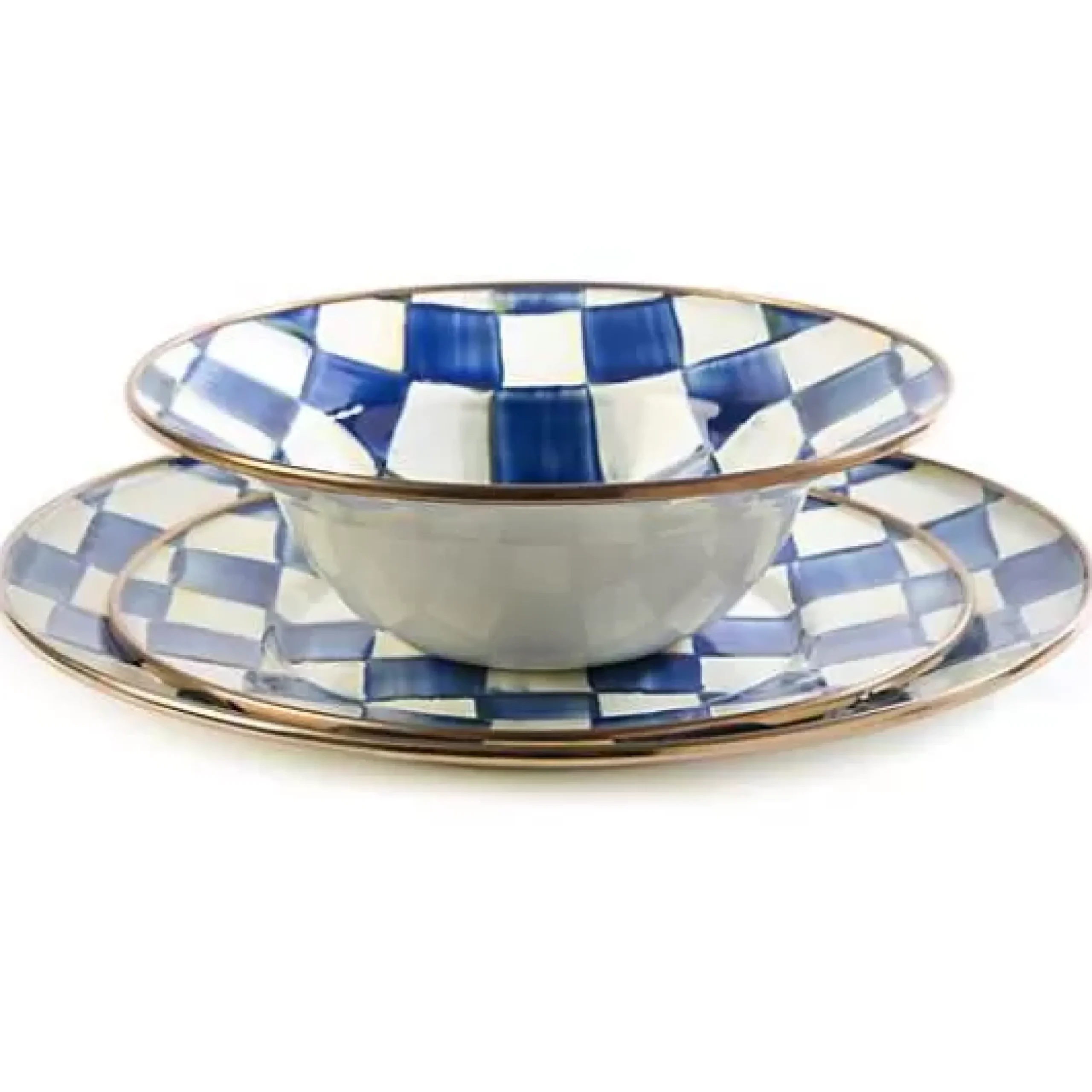 MacKenzie-Childs Royal Check Breakfast Bowl< Dinnerware & Flatware