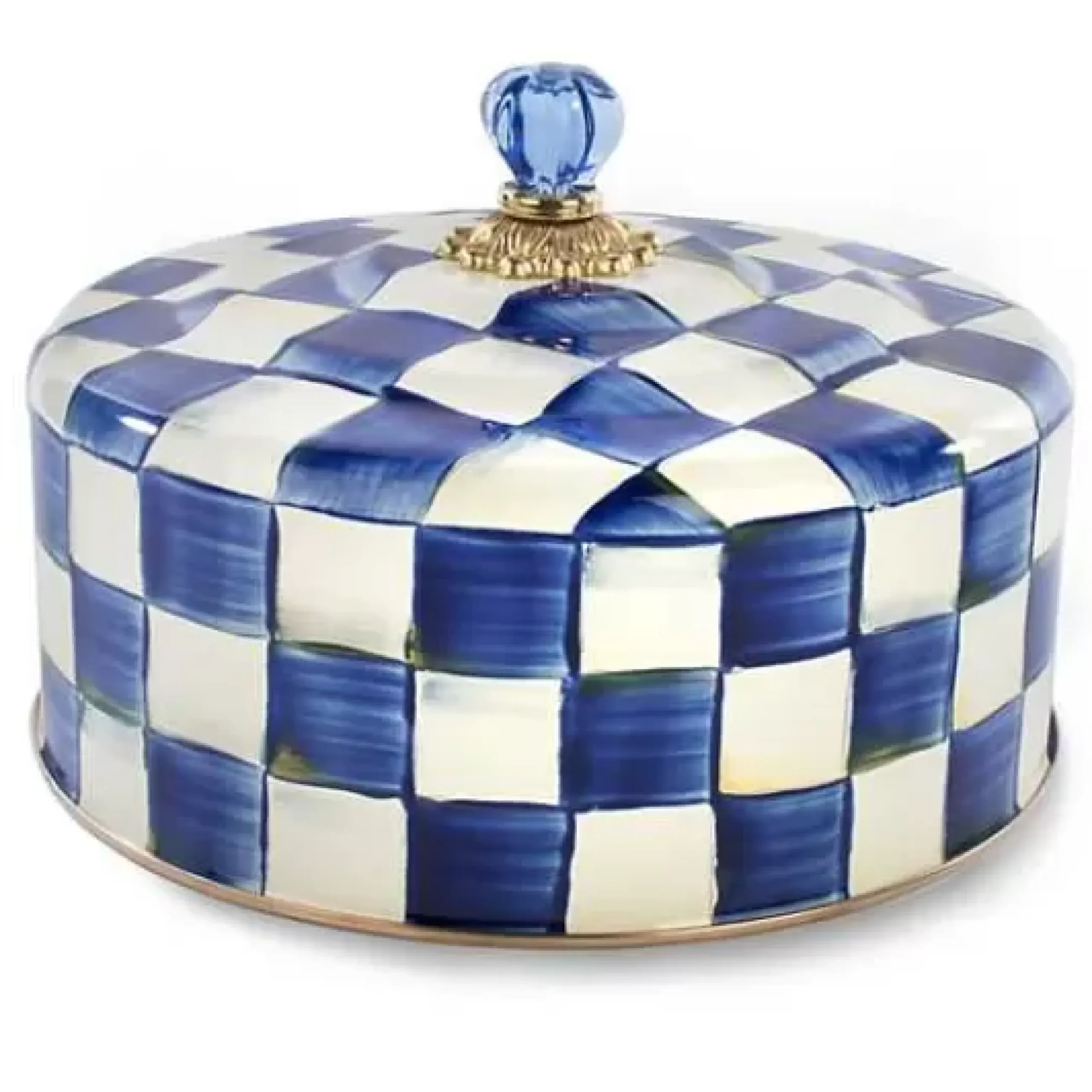 MacKenzie-Childs Royal Check Cake Carrier< Serveware
