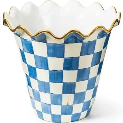 MacKenzie-Childs Royal Check Ceramic Jumbo Garden Pot< Spring|The Fall Shop