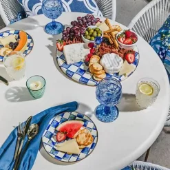 MacKenzie-Childs Royal Check Cheese Course< Serveware
