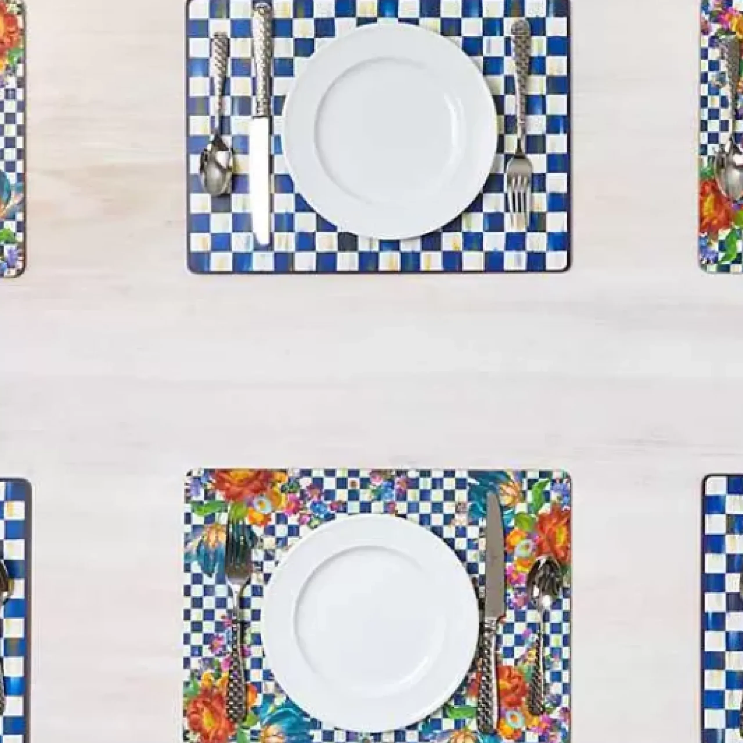 MacKenzie-Childs Royal Check Cork Back Placemats, Set of 4< Table Accessories|Kitchen & Table Linens