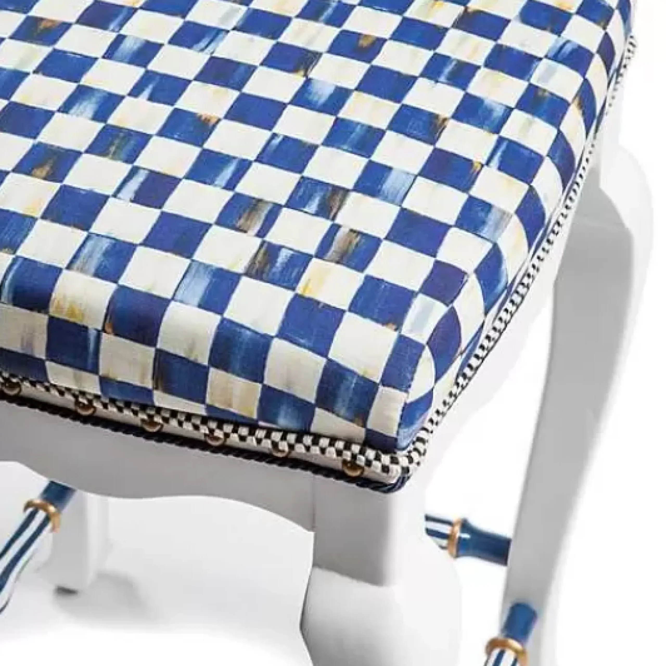 MacKenzie-Childs Royal Check Counter Stool< Dining Room & Kitchen