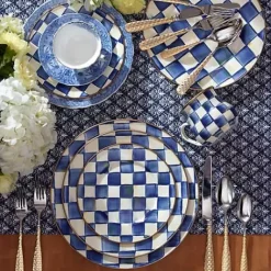 MacKenzie-Childs Royal Check Dinner Plate< Dinnerware & Flatware