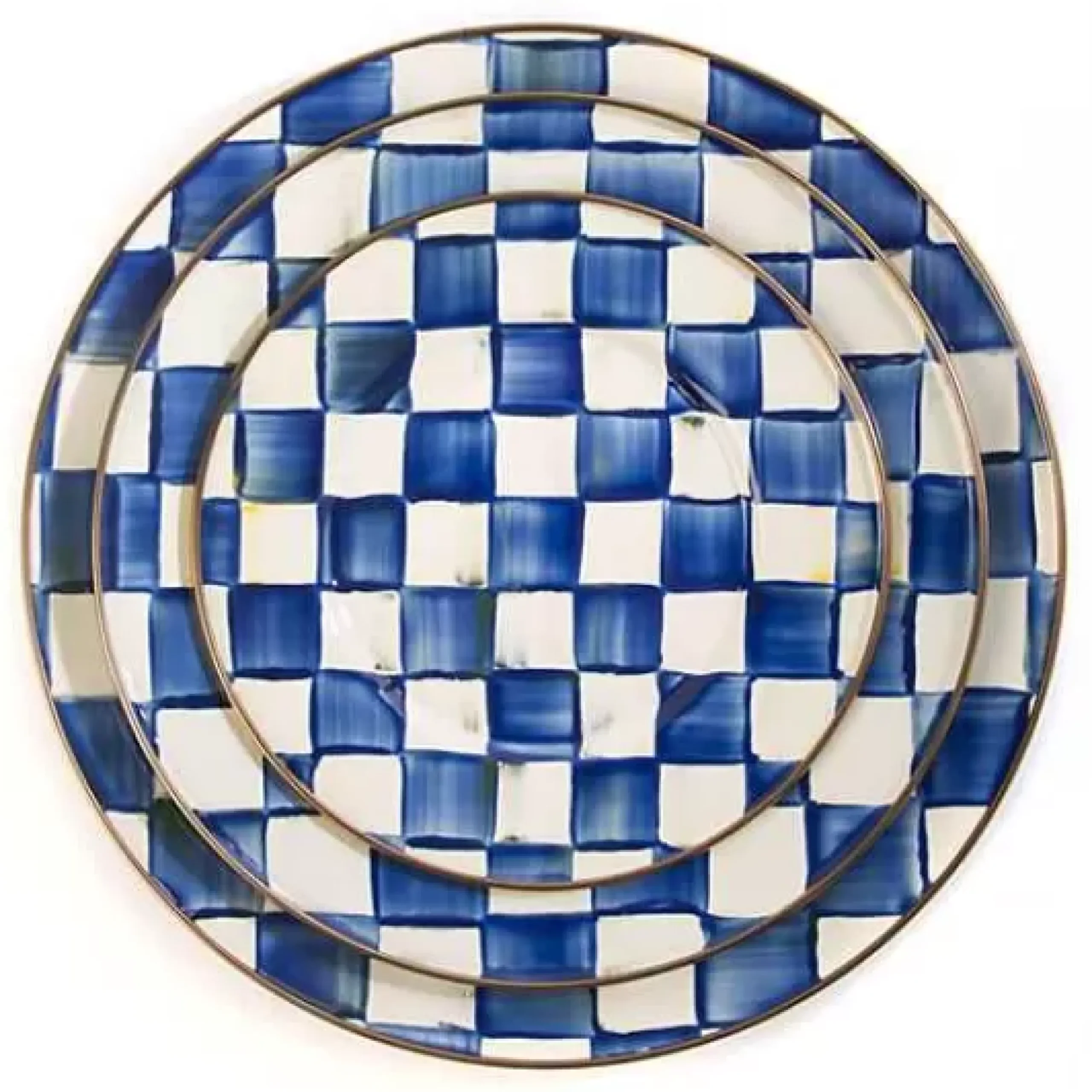MacKenzie-Childs Royal Check Dinner Plate< Dinnerware & Flatware
