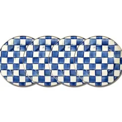 MacKenzie-Childs Royal Check Dinner Plates, Set of 4< Kitchen & Dining Sets|Dinnerware & Flatware