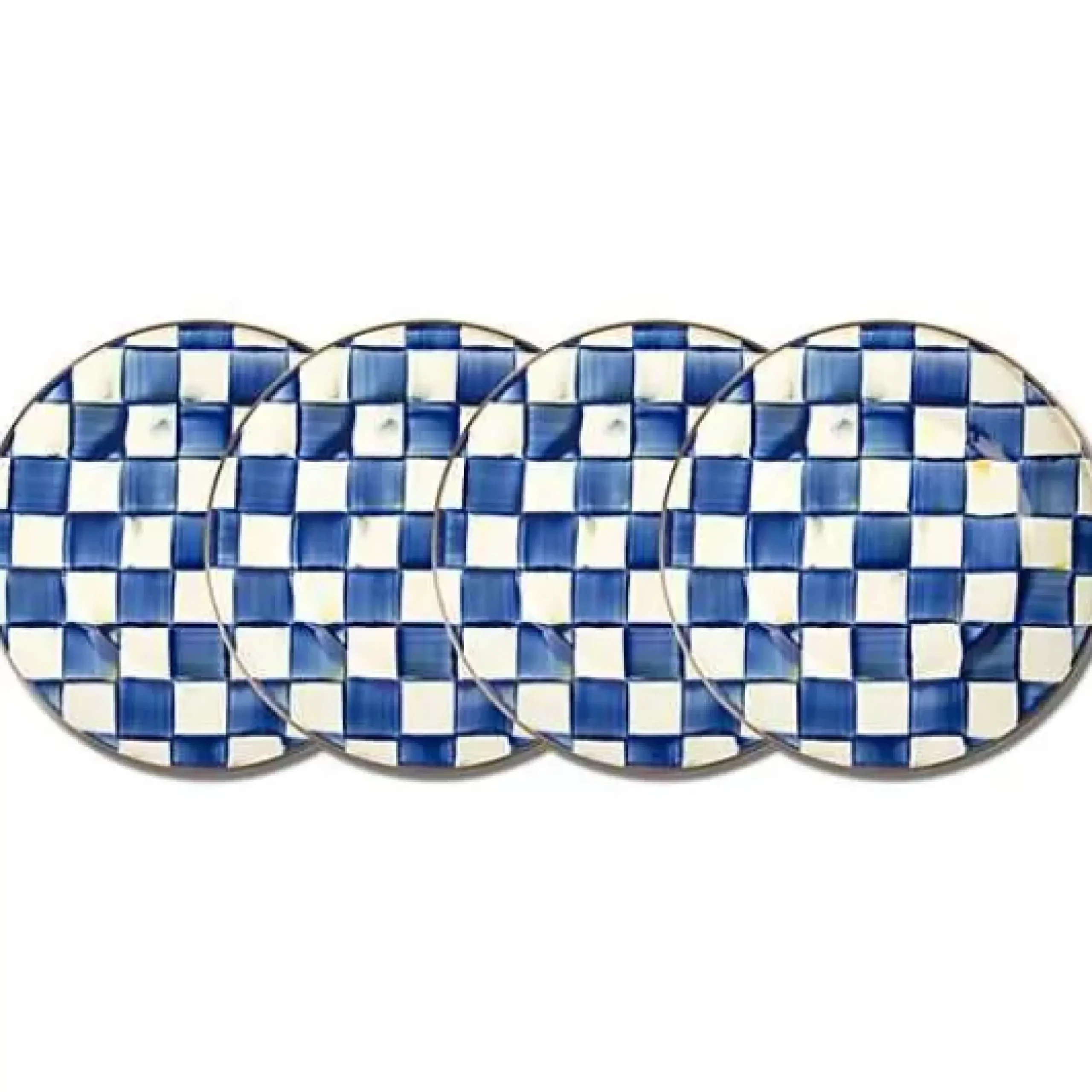 MacKenzie-Childs Royal Check Dinner Plates, Set of 4< Kitchen & Dining Sets|Dinnerware & Flatware