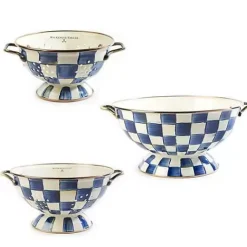 MacKenzie-Childs Royal Check Everything Bowl  Colanders Set< Kitchen & Dining Sets|Kitchen Utensils & Tools