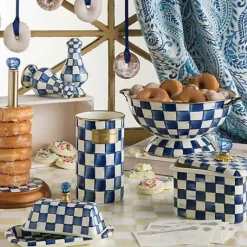 MacKenzie-Childs Royal Check Everything Bowl< Bar Entertaining|Serveware