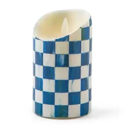 MacKenzie-Childs Royal Check Flicker 5 Pillar Candle< Candles & Fragrances