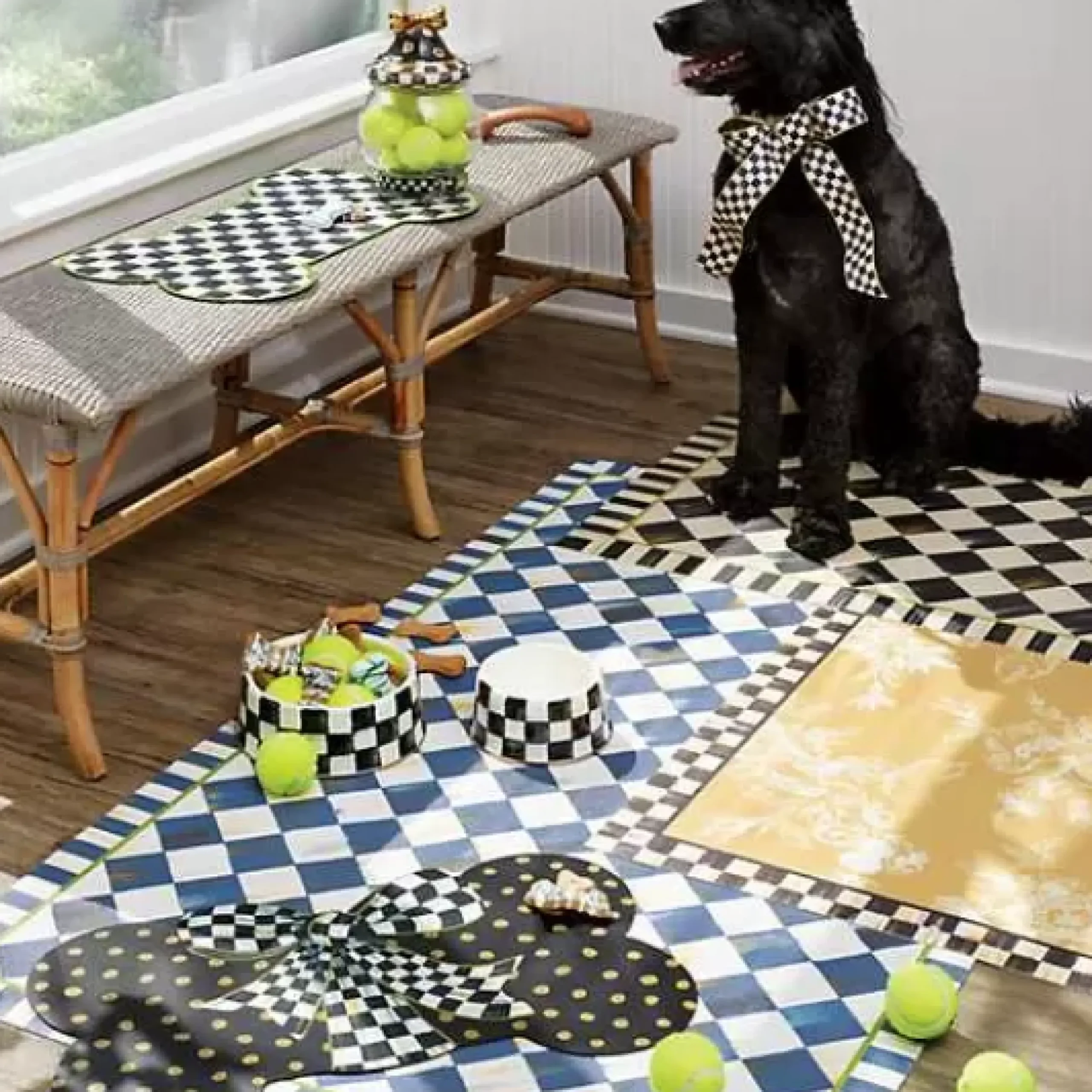 MacKenzie-Childs Royal Check Floor Mat - 3' x 5'< Rugs