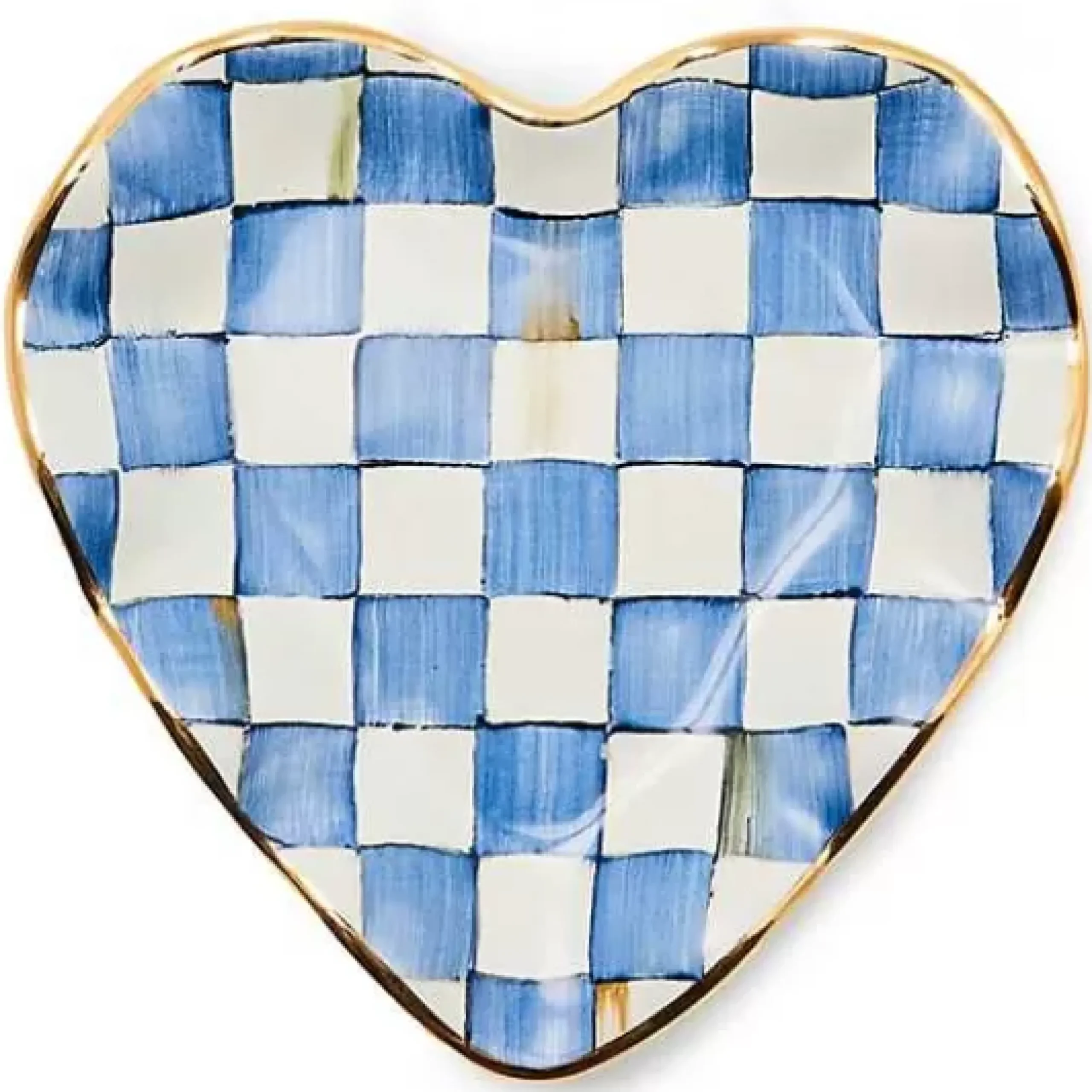 MacKenzie-Childs Royal Check Fluted Heart Plate< Bar Entertaining|Serveware