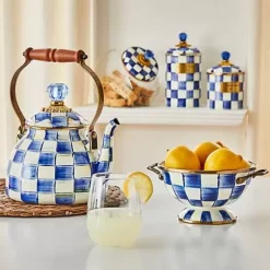 MacKenzie-Childs Royal Check Large Canister< Room Accents|Kitchen Storage & Organization
