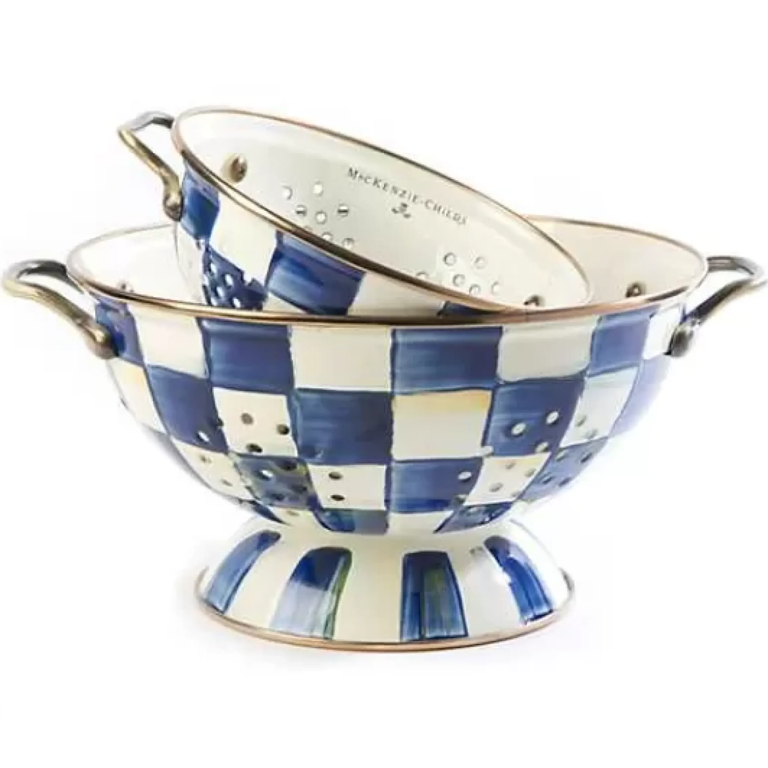 MacKenzie-Childs Royal Check Large Colander< Kitchen Utensils & Tools