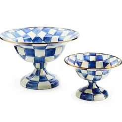 MacKenzie-Childs Royal Check Large Compote< Serveware