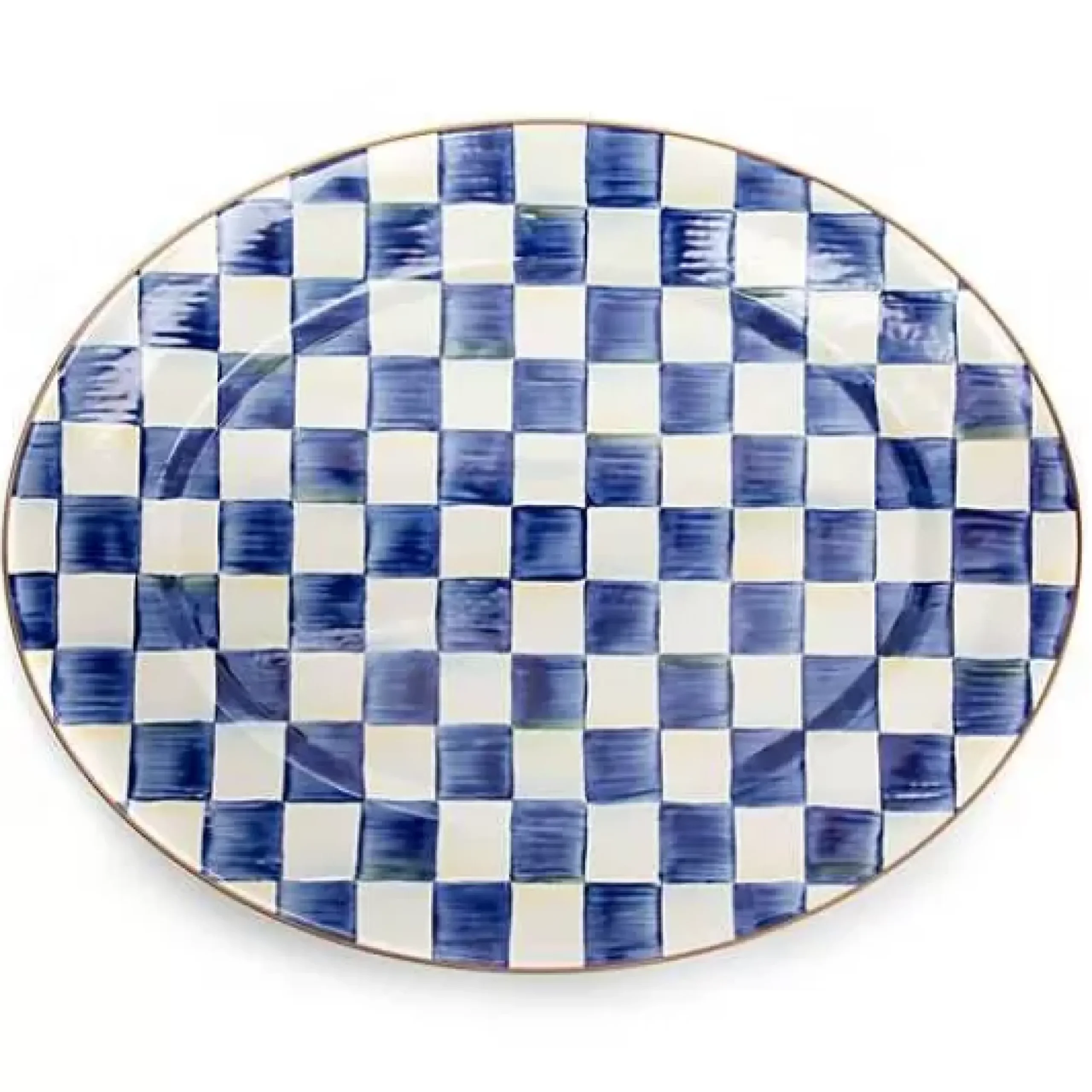 MacKenzie-Childs Royal Check Large Oval Platter< Serveware