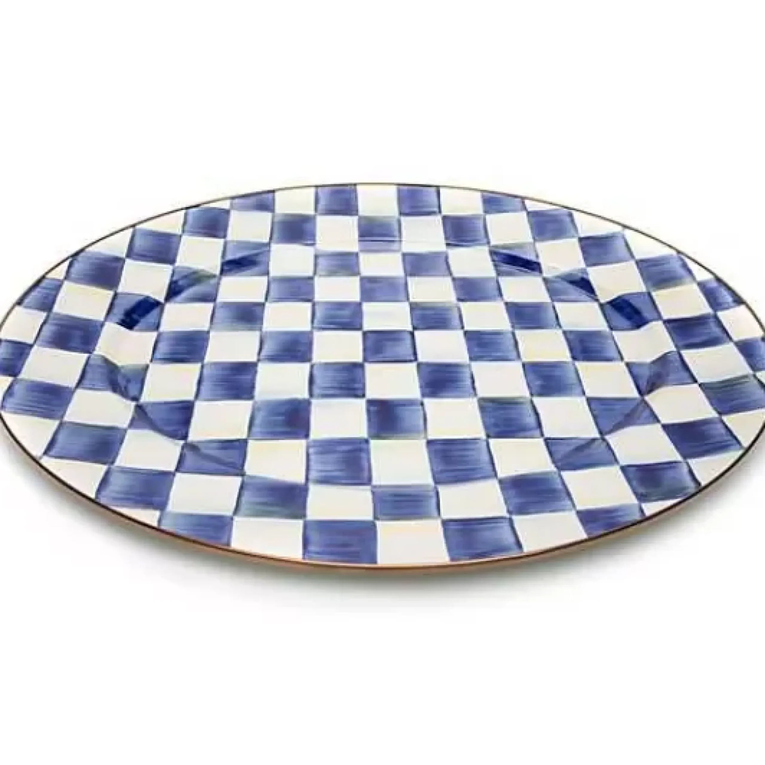 MacKenzie-Childs Royal Check Large Oval Platter< Serveware