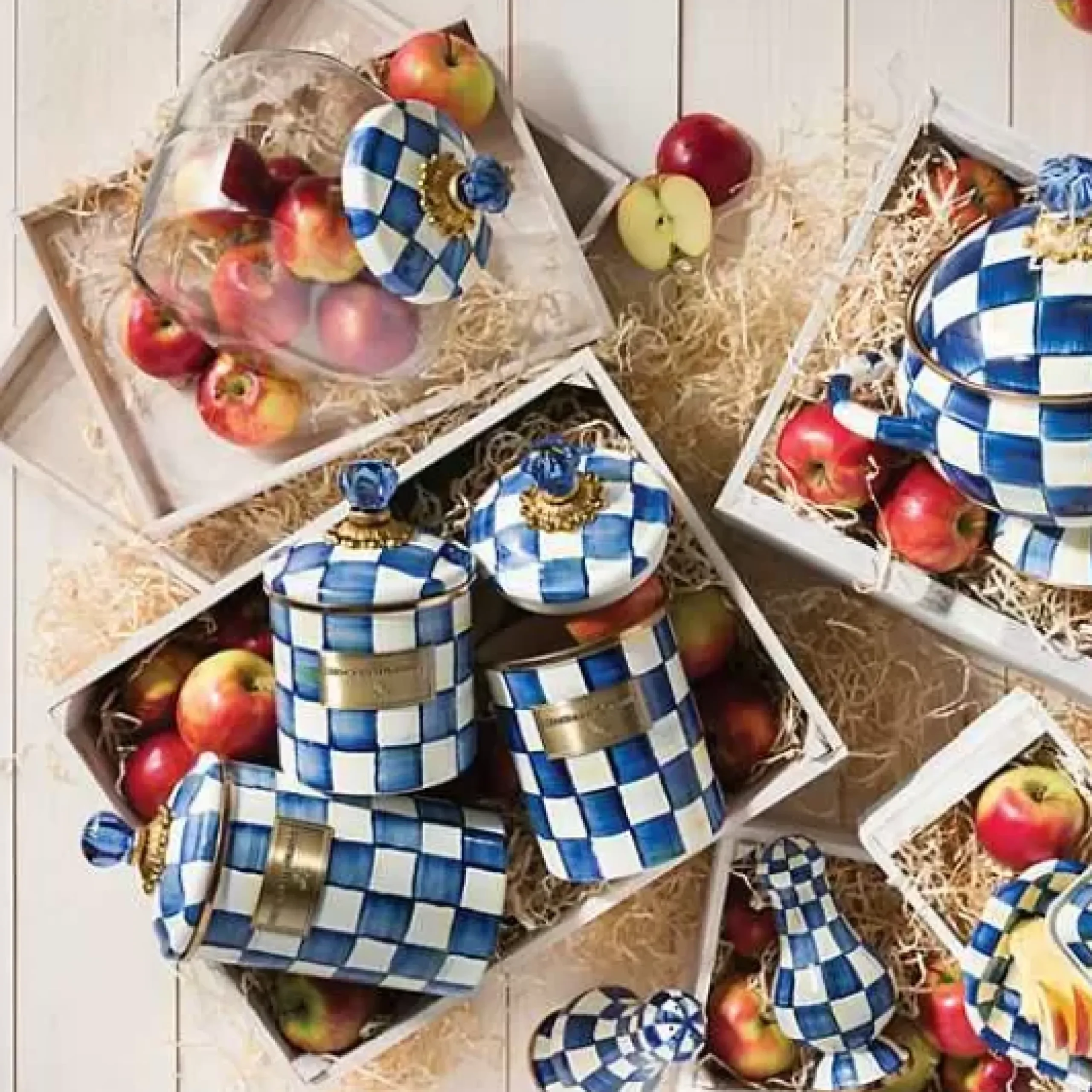 MacKenzie-Childs Royal Check Large Salt Pepper Shakers< Table Accessories|Serveware