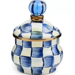 MacKenzie-Childs Royal Check Lidded Sugar Bowl< The Coffee Shop|Serveware