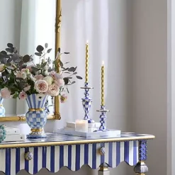 MacKenzie-Childs Royal Check Medium Candlestick< Candles & Fragrances