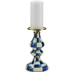 MacKenzie-Childs Royal Check Medium Pillar Candlestick< Candles & Fragrances