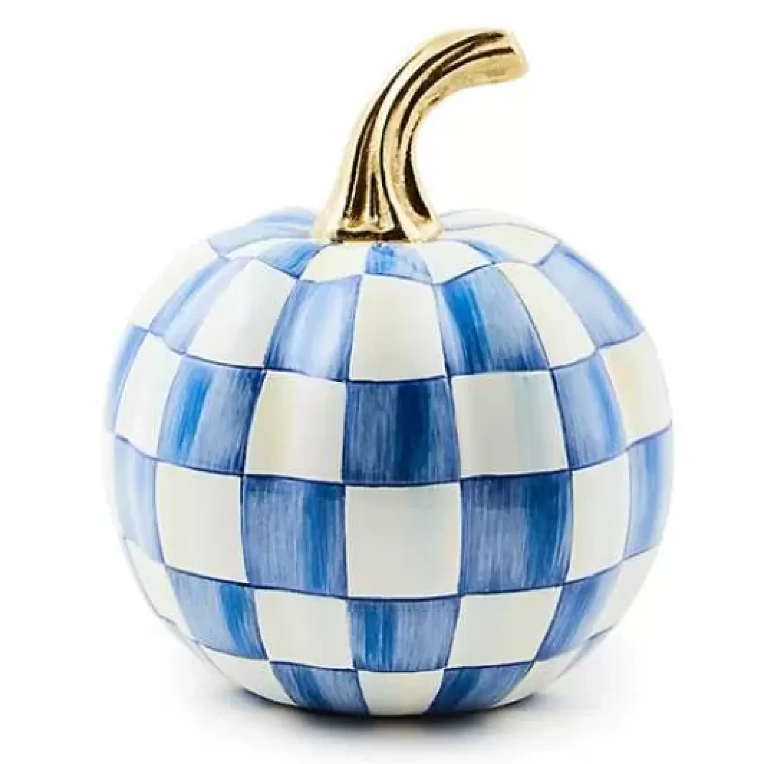 MacKenzie-Childs Royal Check Mini Pumpkin< Pumpkins|The Fall Shop