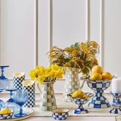 MacKenzie-Childs Royal Check Pinch Bowl< Bar Entertaining|Serveware