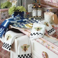 MacKenzie-Childs Royal Check Round Tray< The Coffee Shop|Bar Entertaining