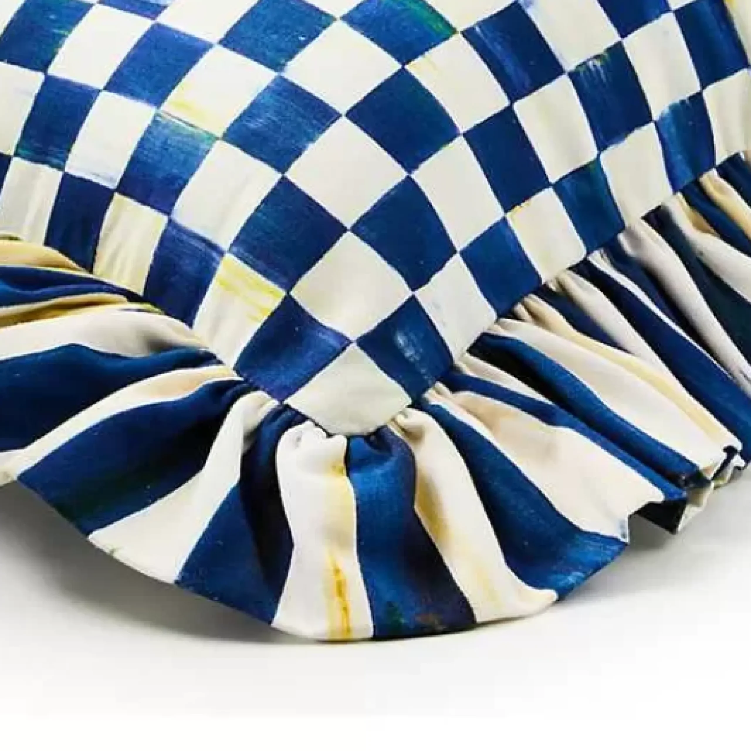 MacKenzie-Childs Royal Check Ruffle Lumbar Pillow< Pillows, Throws, & Cushions