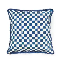 MacKenzie-Childs Royal Check Ruffled Square Throw Pillow< Pillows, Throws, & Cushions
