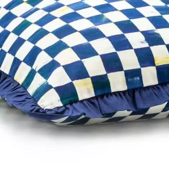 MacKenzie-Childs Royal Check Ruffled Square Throw Pillow< Pillows, Throws, & Cushions