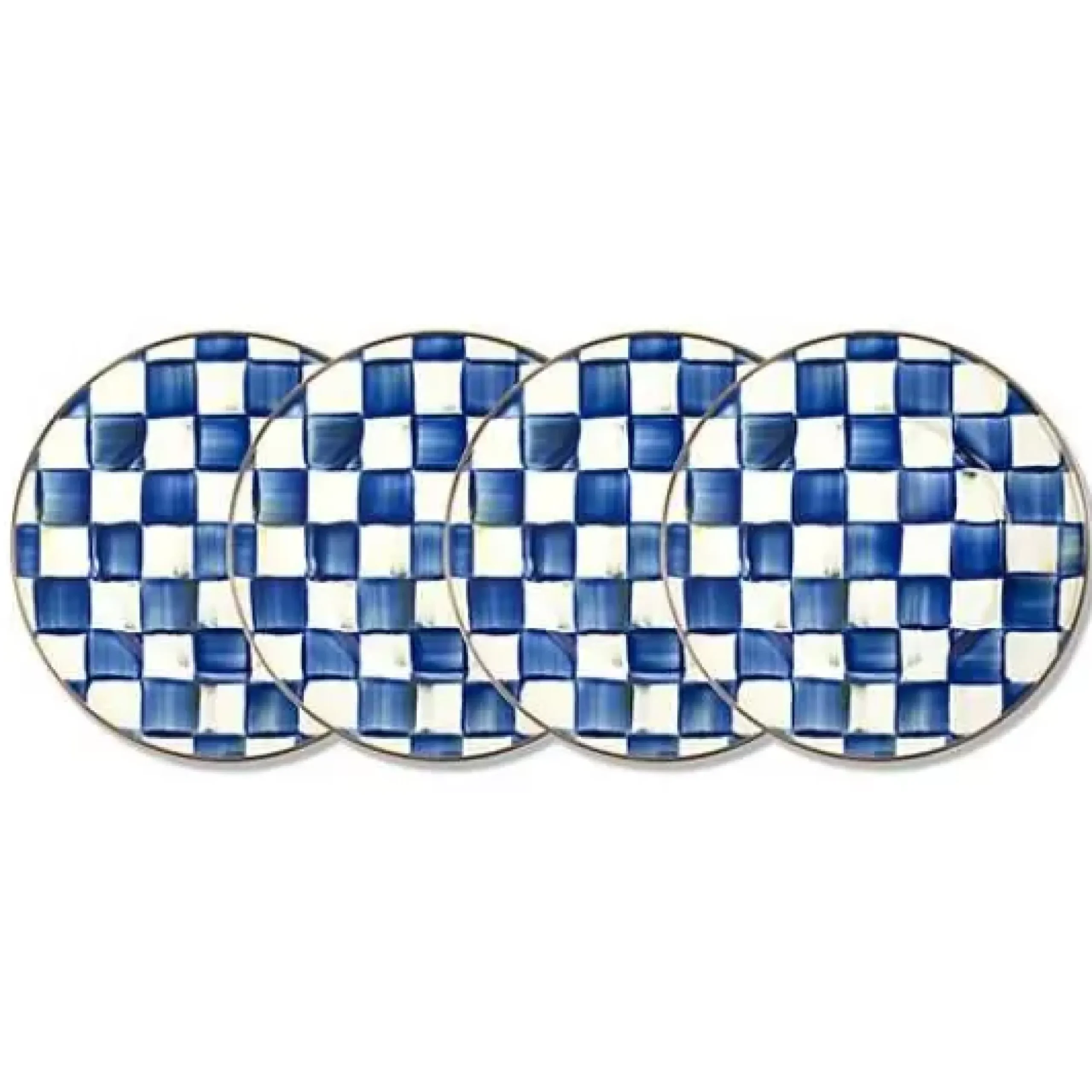 MacKenzie-Childs Royal Check Salad Plates, Set of 4< Kitchen & Dining Sets|Dinnerware & Flatware