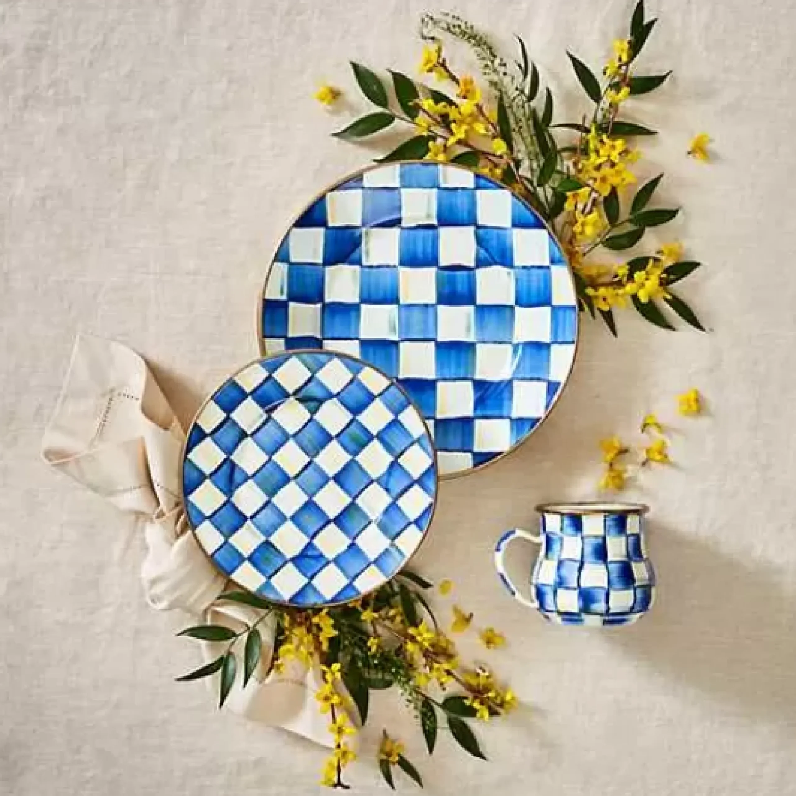 MacKenzie-Childs Royal Check Salad/Dessert Plate< Dinnerware & Flatware