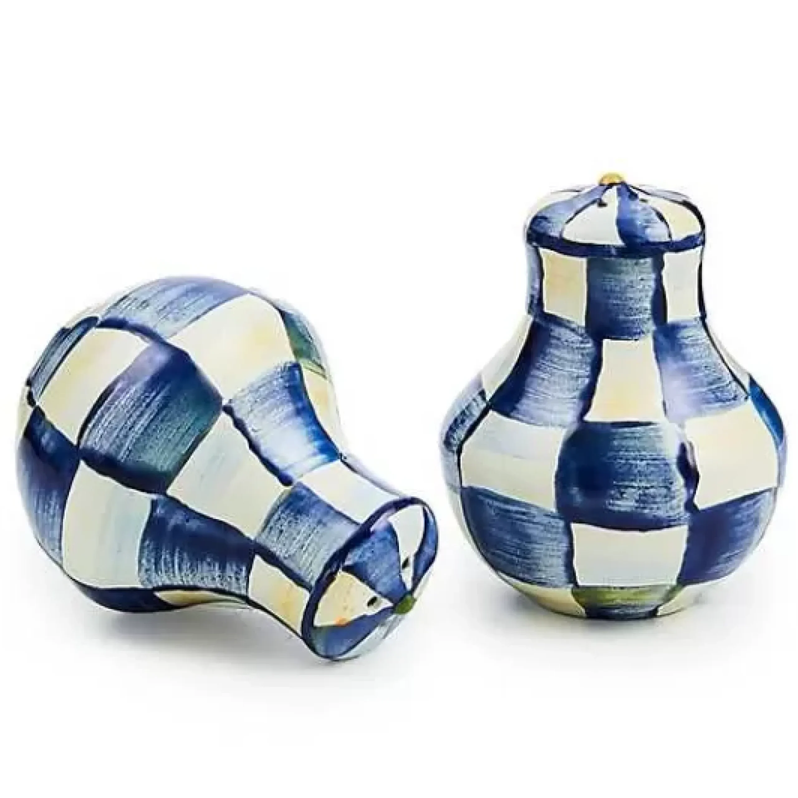 MacKenzie-Childs Royal Check Salt Pepper Shakers< Table Accessories|Serveware