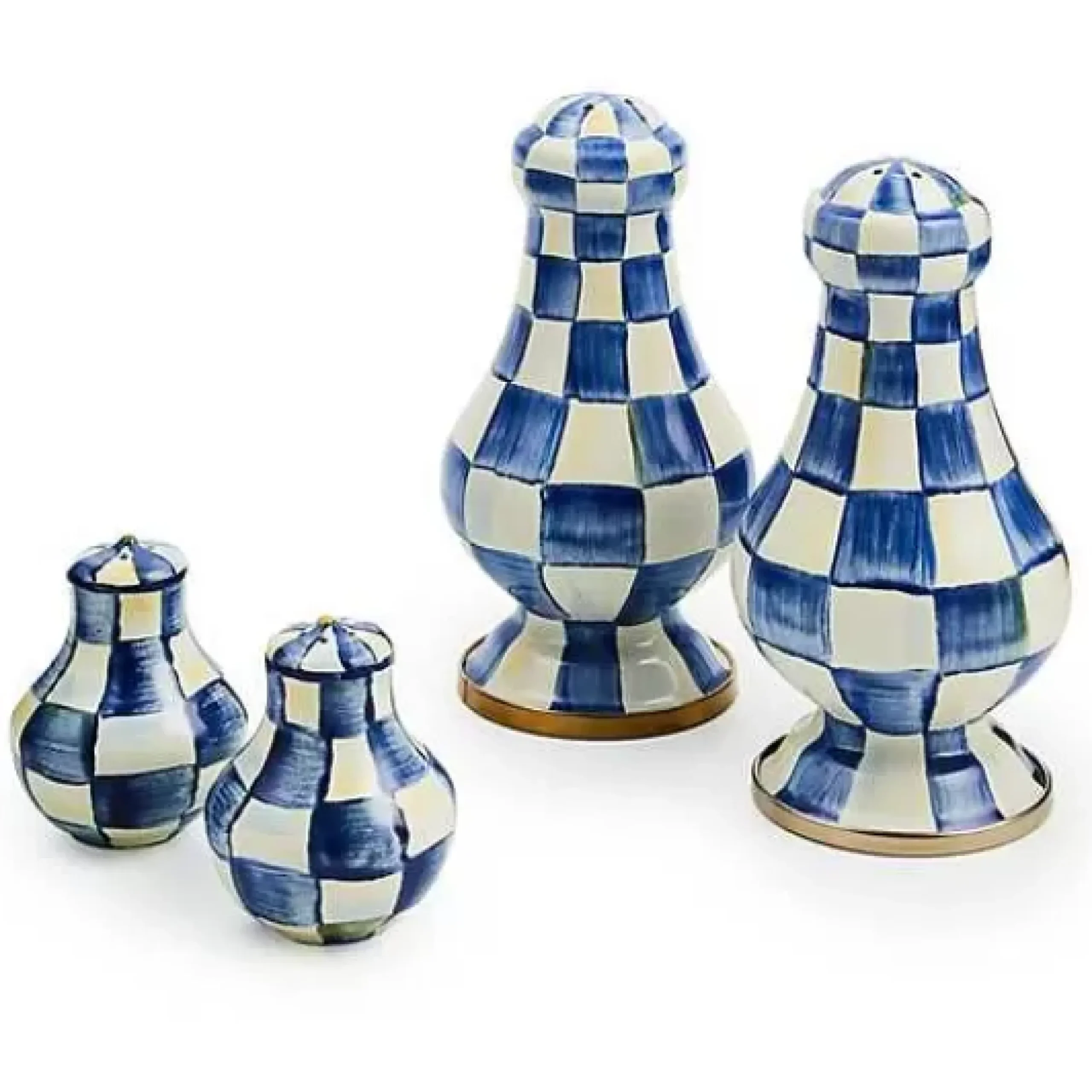 MacKenzie-Childs Royal Check Salt Pepper Shakers< Table Accessories|Serveware
